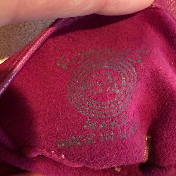 Vintage Fownes Driving Gloves SZ 6.75 Magenta Pink Contrast Stitching Soft USA - Picture 3 of 5